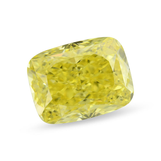 0.80 Carat Fancy Vivid Yellow Cushion Diamond VVS1 GIA