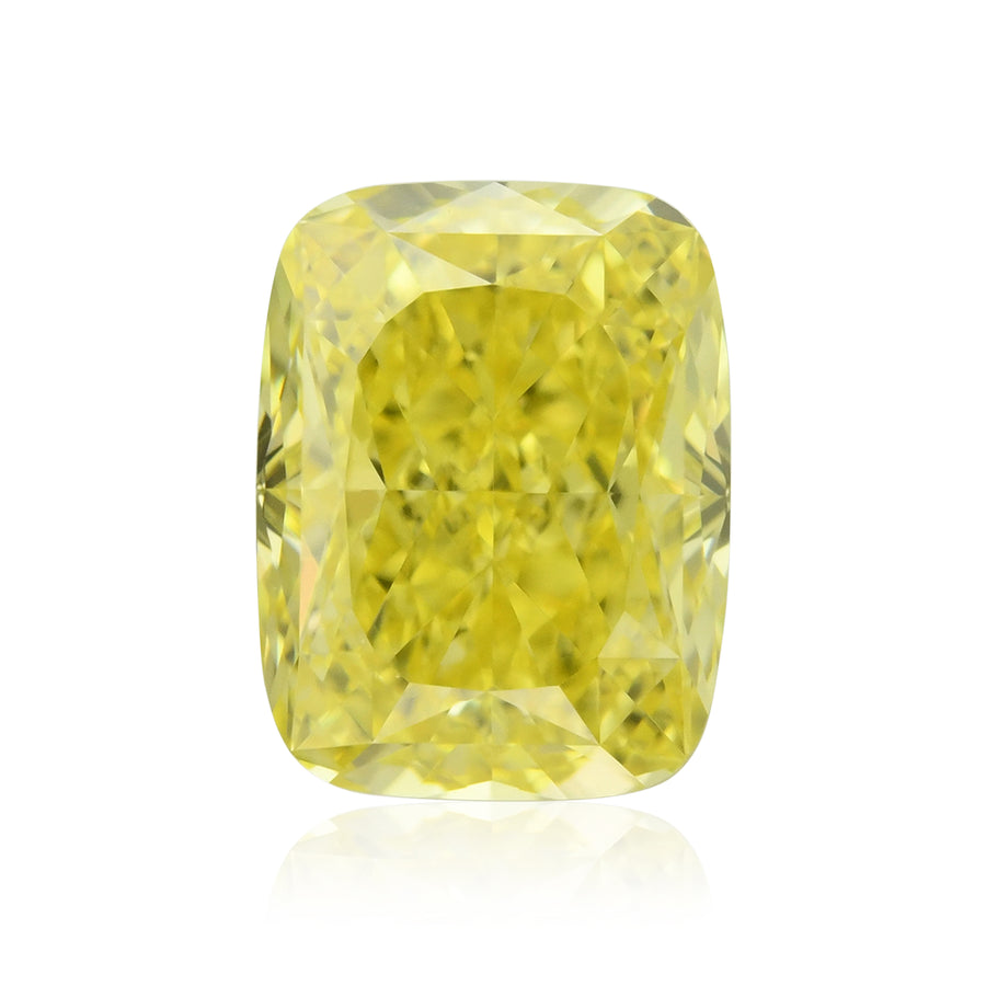 0.80 Carat Fancy Vivid Yellow Cushion Diamond VVS1 GIA