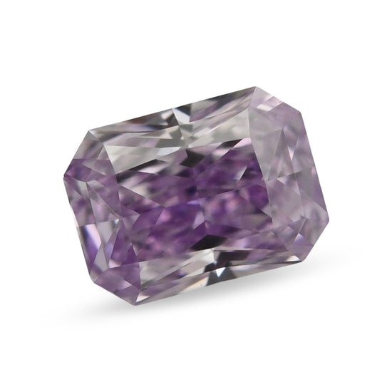 0.15 Carat Fancy Intense Pinkish Purple Radiant Diamond (VS2) GIA