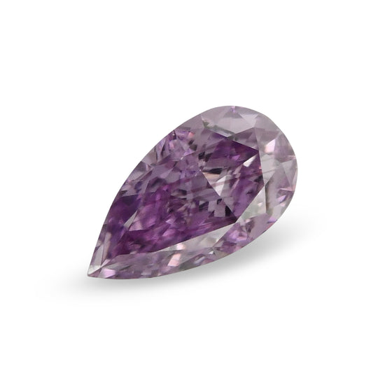 0.17 Carat Fancy Intense Pinkish Purple Pear Diamond (SI1) GIA