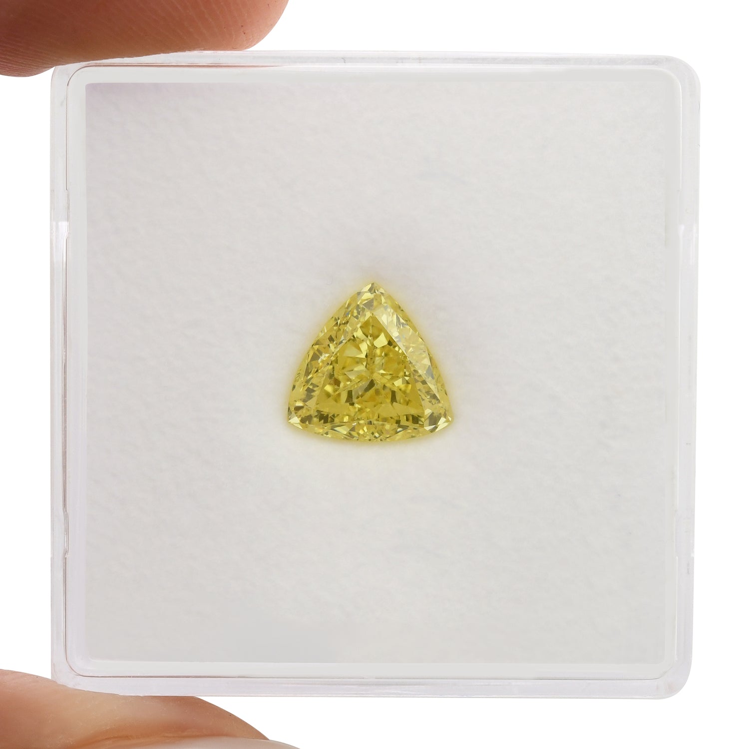 1.27 Carat Fancy Intense Yellow Triangle Diamond VS1 GIA