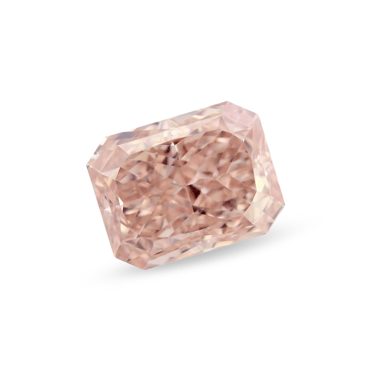 0.53 Carat Fancy Orangy Pink Radiant Diamond VS1 GIA
