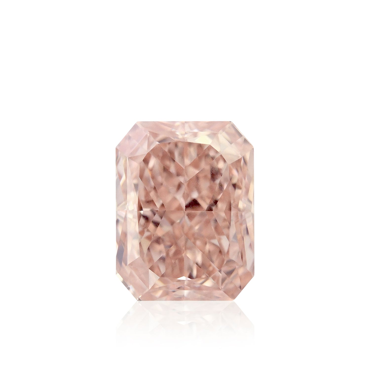 0.53 Carat Fancy Orangy Pink Radiant Diamond VS1 GIA