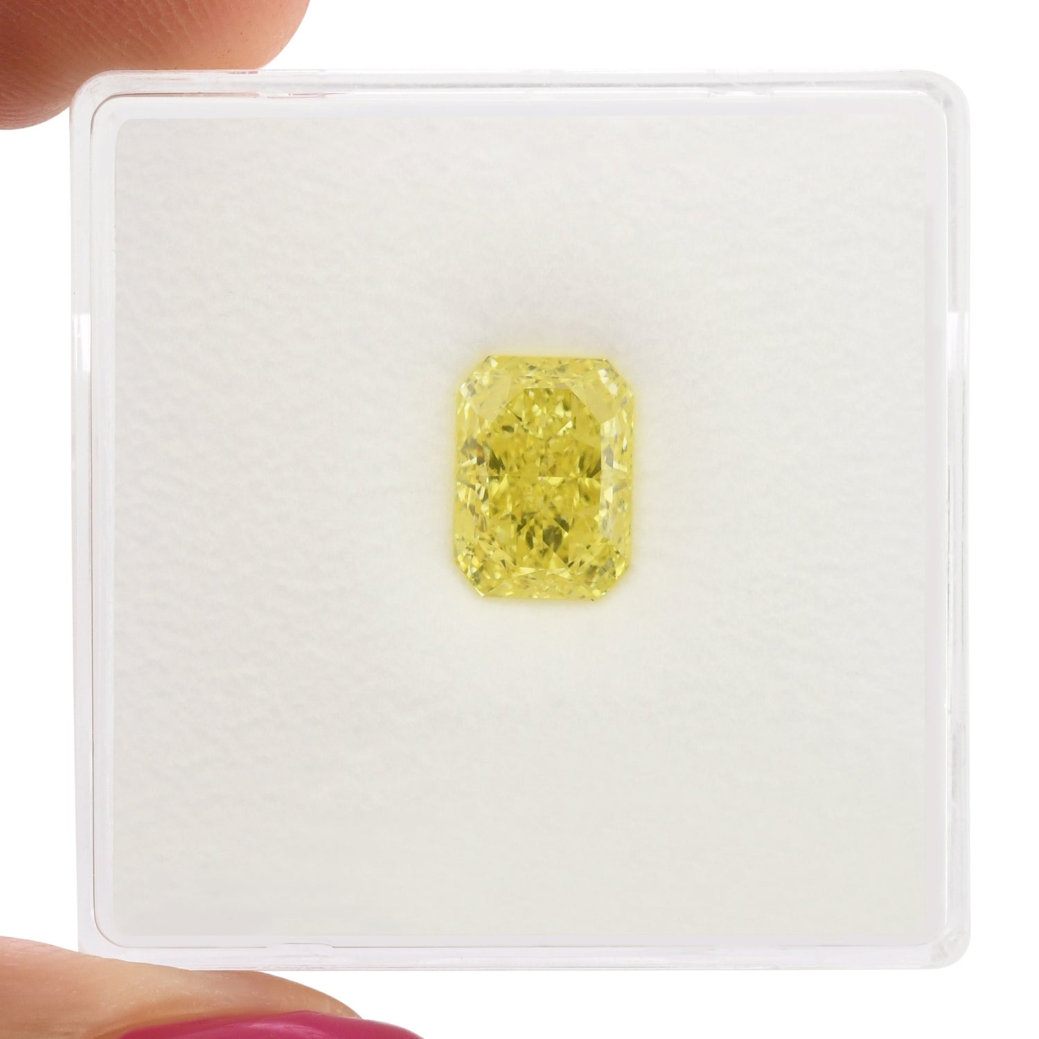 1.52 Carat Fancy Intense Yellow Radiant Diamond VVS1 GIA