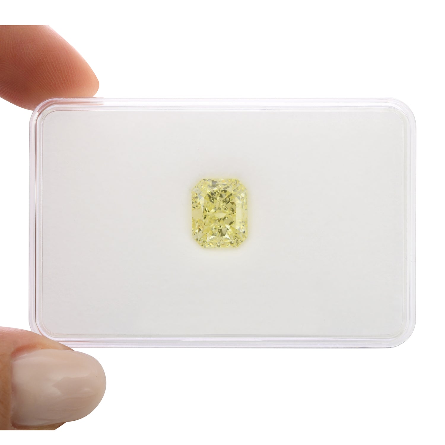 4.54 Carat Fancy Light Yellow Radiant Diamond VVS2 GIA