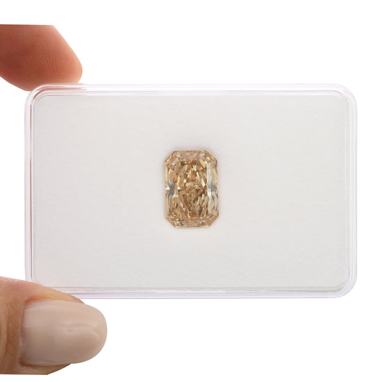 6.26 Carat Fancy Brown Orange Radiant Diamond VVS2 GIA