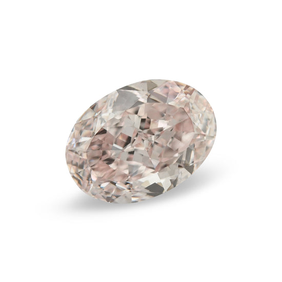 0.67 Carat Fancy Light Brownish Pink Oval Diamond IF GIA