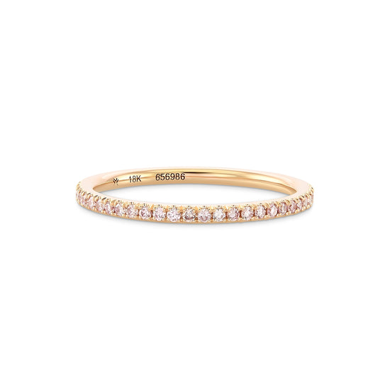 Fancy Pink Round Diamond Full Eternity Ring