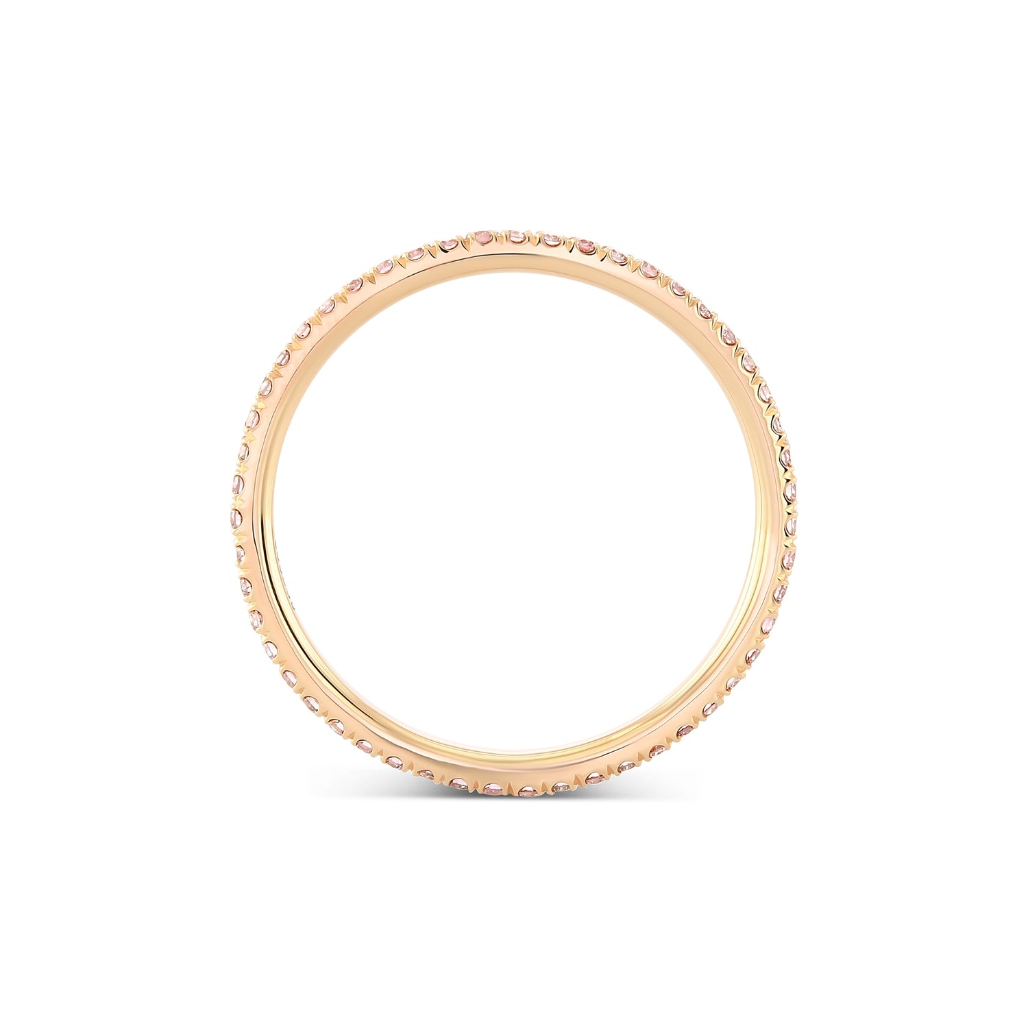 Fancy Pink Round Diamond Full Eternity Ring