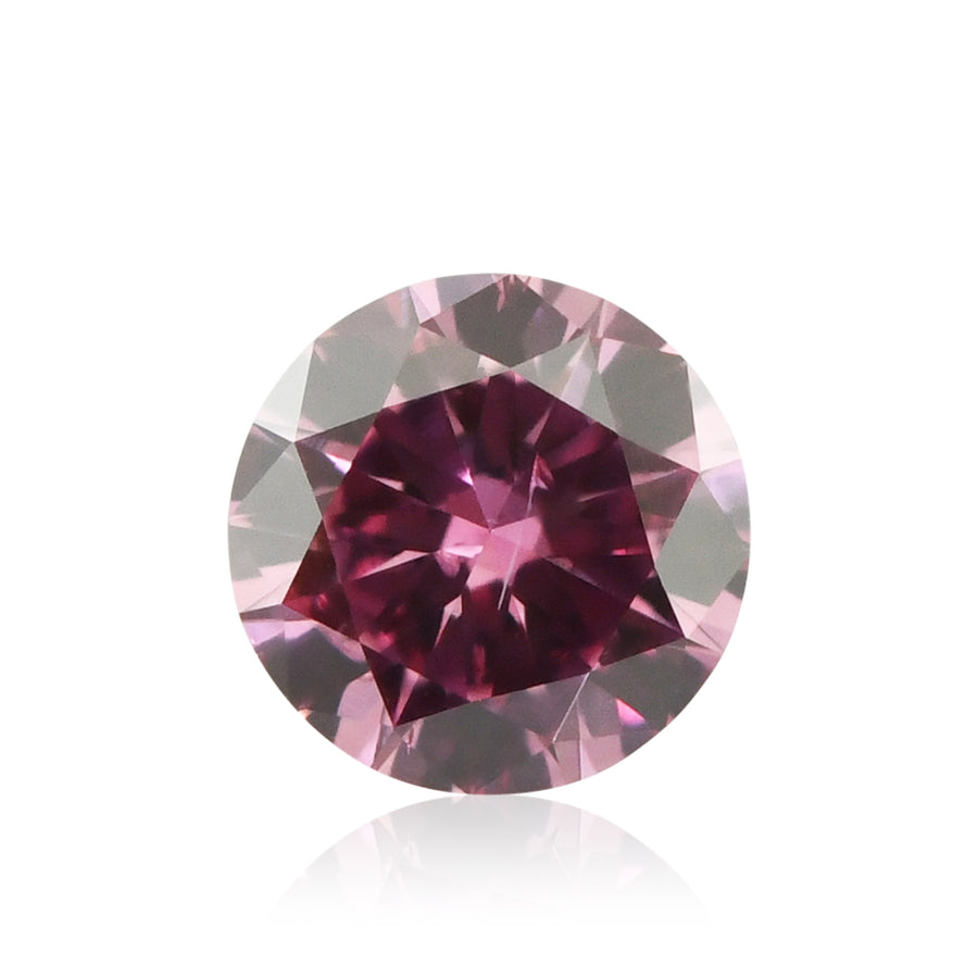 0.13 Carat Fancy Vivid Purplish Pink Round Brilliant Diamond (SI2) GIA