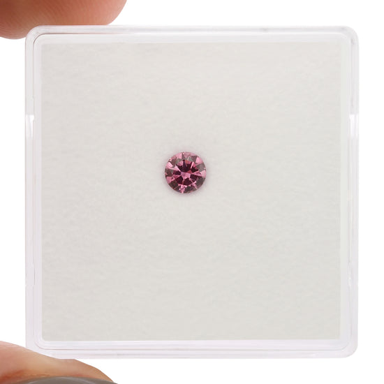 0.15 Carat Fancy Vivid Purplish Pink Round Brilliant Diamond SI1 GIA