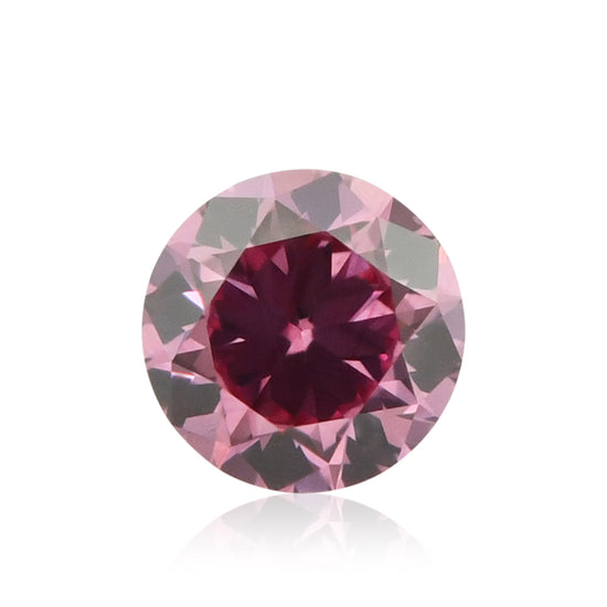0,08 Karat Fancy Vivid Purplish Pink runder Brillant (SI1) GIA