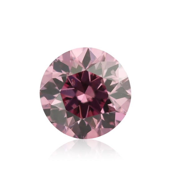 0.16 Carat Fancy Vivid Purplish Pink Round Brilliant Argyle Diamond SI2 GIA