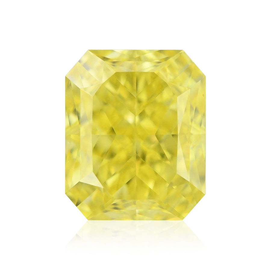 0.50 Carat Fancy Vivid Yellow Radiant Diamond IF GIA