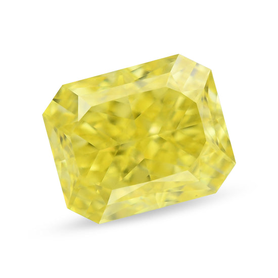 0.50 Carat Fancy Vivid Yellow Radiant Diamond IF GIA