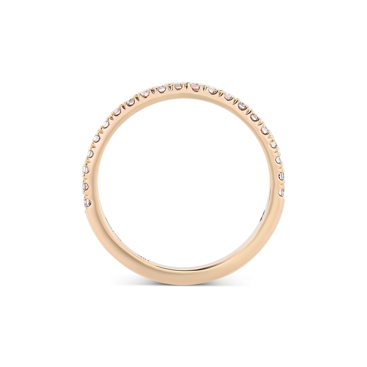 Fancy Light Pink Diamond Half Eternity Ring