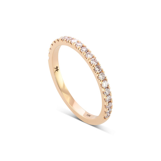 Fancy Light Pink Diamond Half Eternity Ring