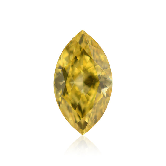 Diamante 0,65 carati Giallo Fantasia Vivace Taglio Marquise I1 GIA
