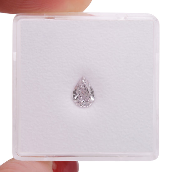 0.55 Carat Very Light Pink Pear Diamond SI1 GIA