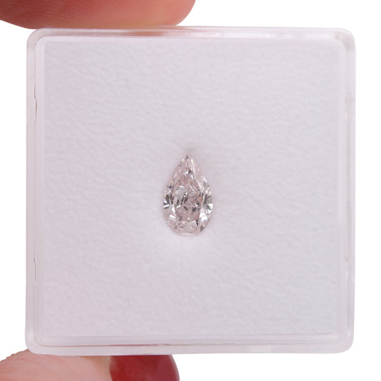 0.55 Carat Very Light Pink Pear Diamond VVS1 GIA