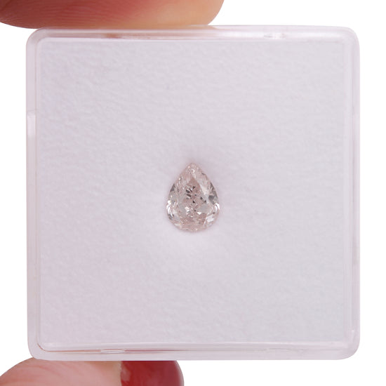 0.51 Carat Light Pink Pear Diamond SI1 GIA