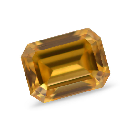 0.50 Carat Fancy Intense Orange Yellow Emerald Diamond SI2 GIA