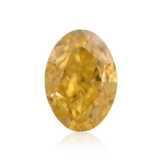 Diamante Ovale Giallo Arancio Intenso Fantasia da 0,50 Carati SI2 GIA
