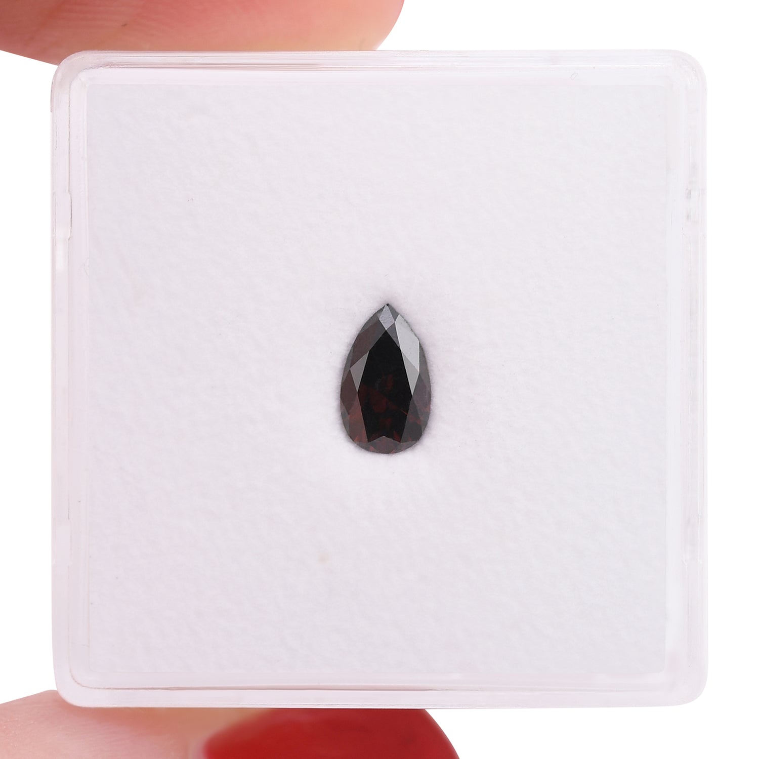0.40 Carat Fancy Dark Reddish Brown Pear Diamond SI1 GIA