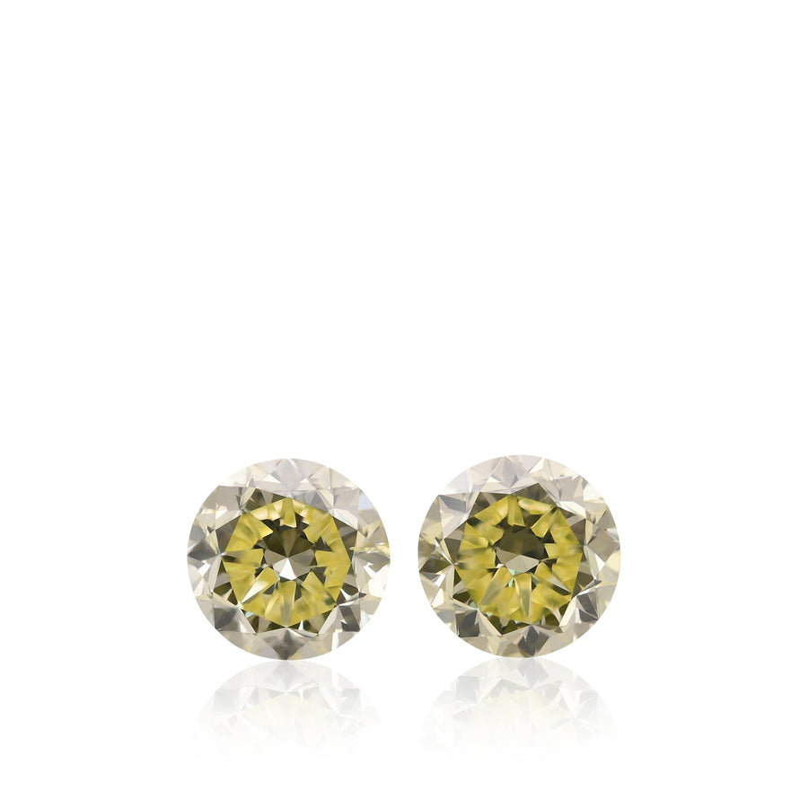 2,64 Karat Fancy Yellow runder Brillantschliff Diamanten SI2