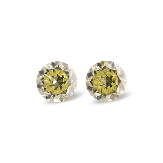 2.64 Carat Fancy Yellow Round Brilliant Diamonds SI2