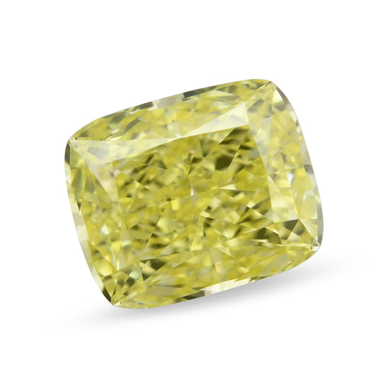 0.70 Carat Fancy Intense Yellow Cushion Diamond VVS1 GIA