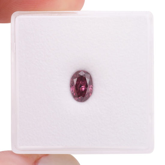 0.67 Carat Fancy Purplish Red Oval Argyle Diamond  GIA