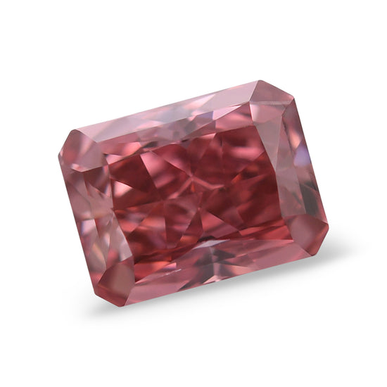 0.83 Carat Fancy Purplish Red Radiant Diamond SI1 GIA and Argyle