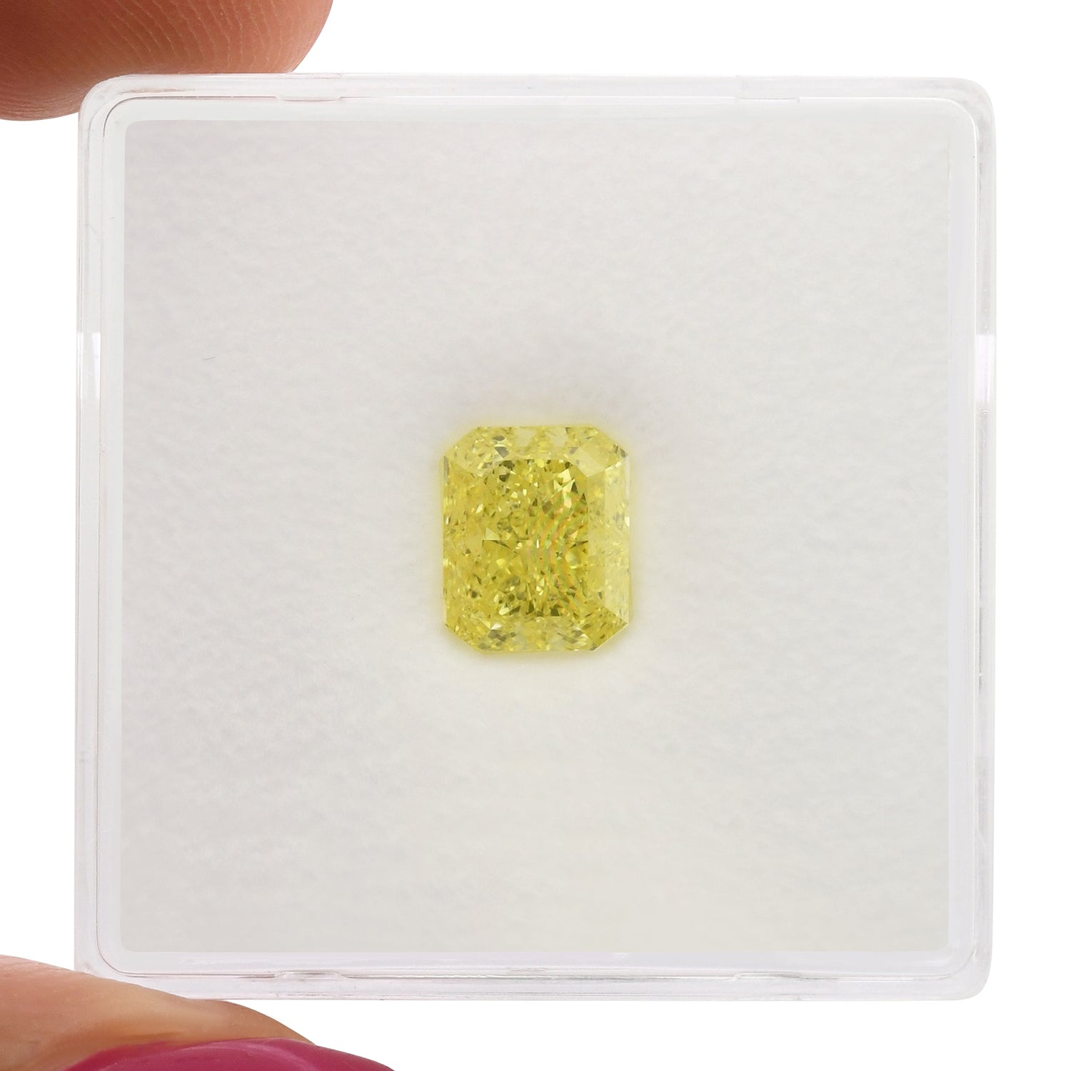 1.52 Carat Fancy Intense Yellow Radiant Diamond VS2 GIA