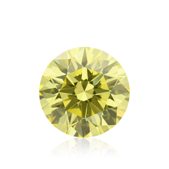 1.55 Carat Fancy Intense Yellow Round Brilliant Diamond VS1 GIA