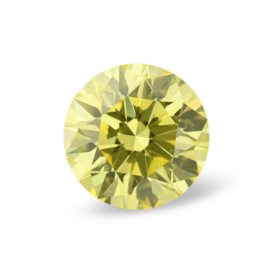 1.55 Carat Fancy Intense Yellow Round Brilliant Diamond VS1 GIA