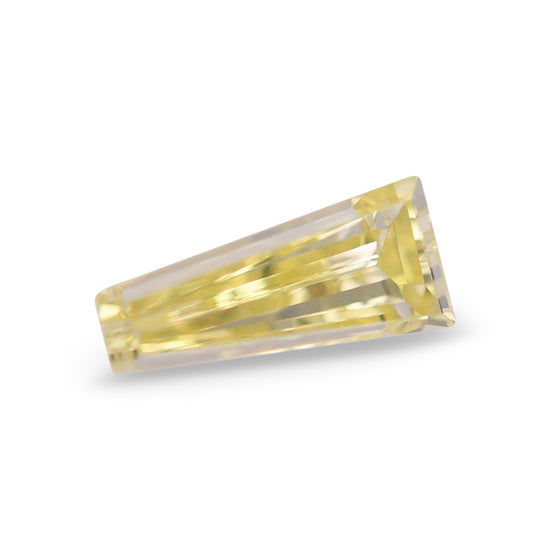 0.12 Carat Fancy Yellow Taper Diamond VS2