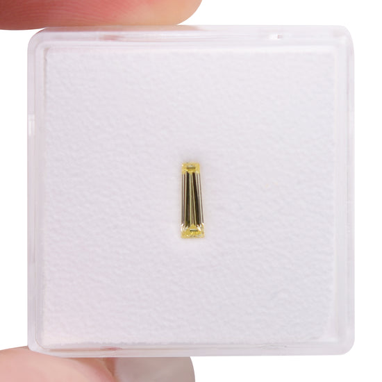 0.17 Carat Fancy Yellow Taper Diamond VVS2 GIA