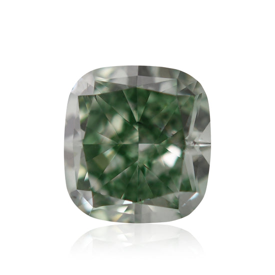 Diamante cuscino verde vivido fantasia 0,52 carati SI2 GIA