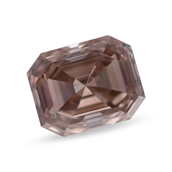 1.00 Carat Fancy Pink Brown Emerald Diamond VS2 GIA