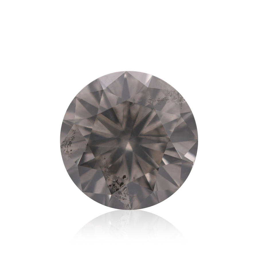 2.28 Carat Fancy Gray Round Brilliant Diamond I1 GIA