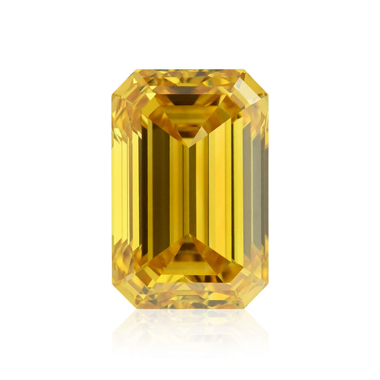 0,63 carati diamante smeraldo Fancy Deep Orange Yellow VVS1 GIA