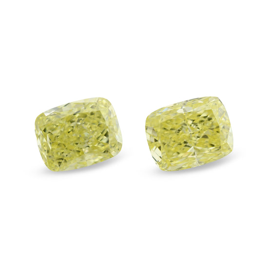 2.04 Carat Fancy Yellow Cushion Diamonds SI1
