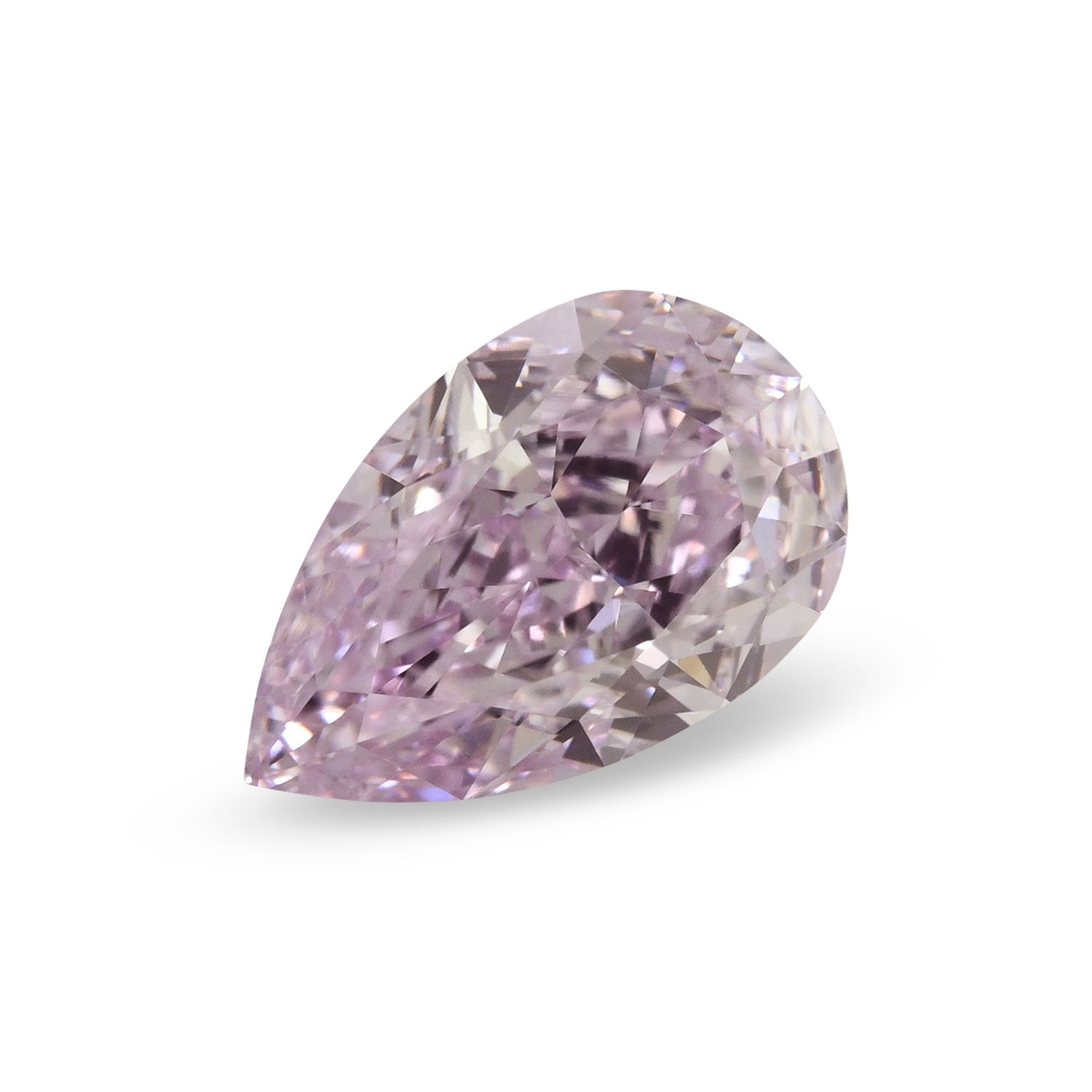 1.05 Carat Fancy Pinkish Purple Pear Diamond VVS2 GIA