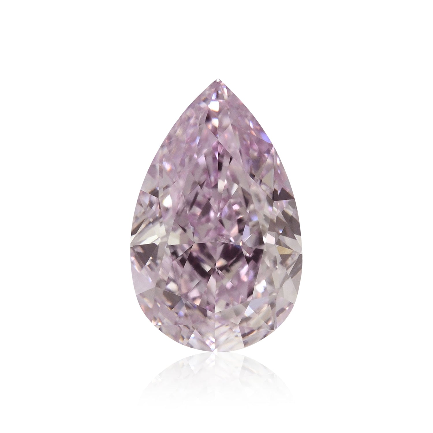 1.05 Carat Fancy Pinkish Purple Pear Diamond VVS2 GIA
