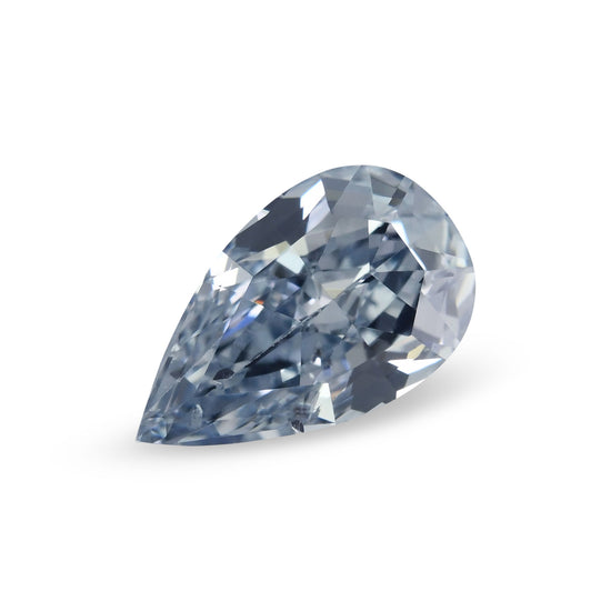 0.52 Carat Fancy Intense Blue Pear Diamond SI2 GIA