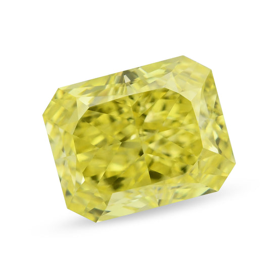 0.70 Carat Fancy Intense Yellow Radiant Diamond VVS2 GIA