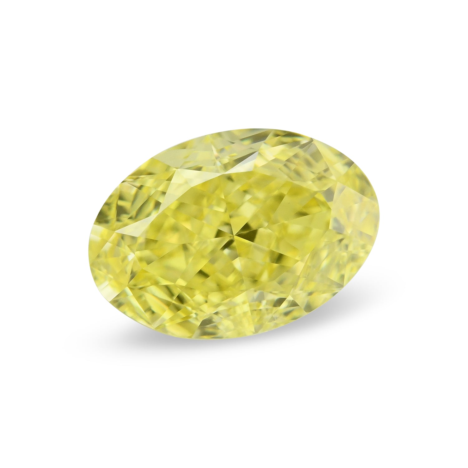 0.81 Carat Fancy Intense Yellow Oval Diamond VVS1 GIA