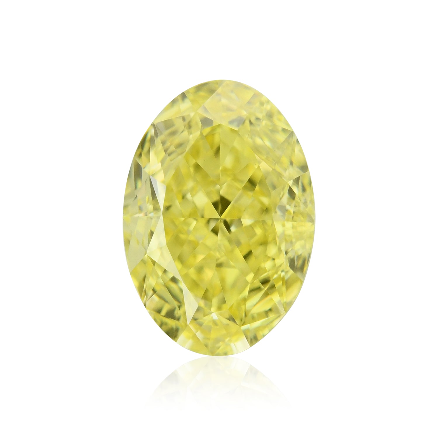 0.81 Carat Fancy Intense Yellow Oval Diamond VVS1 GIA