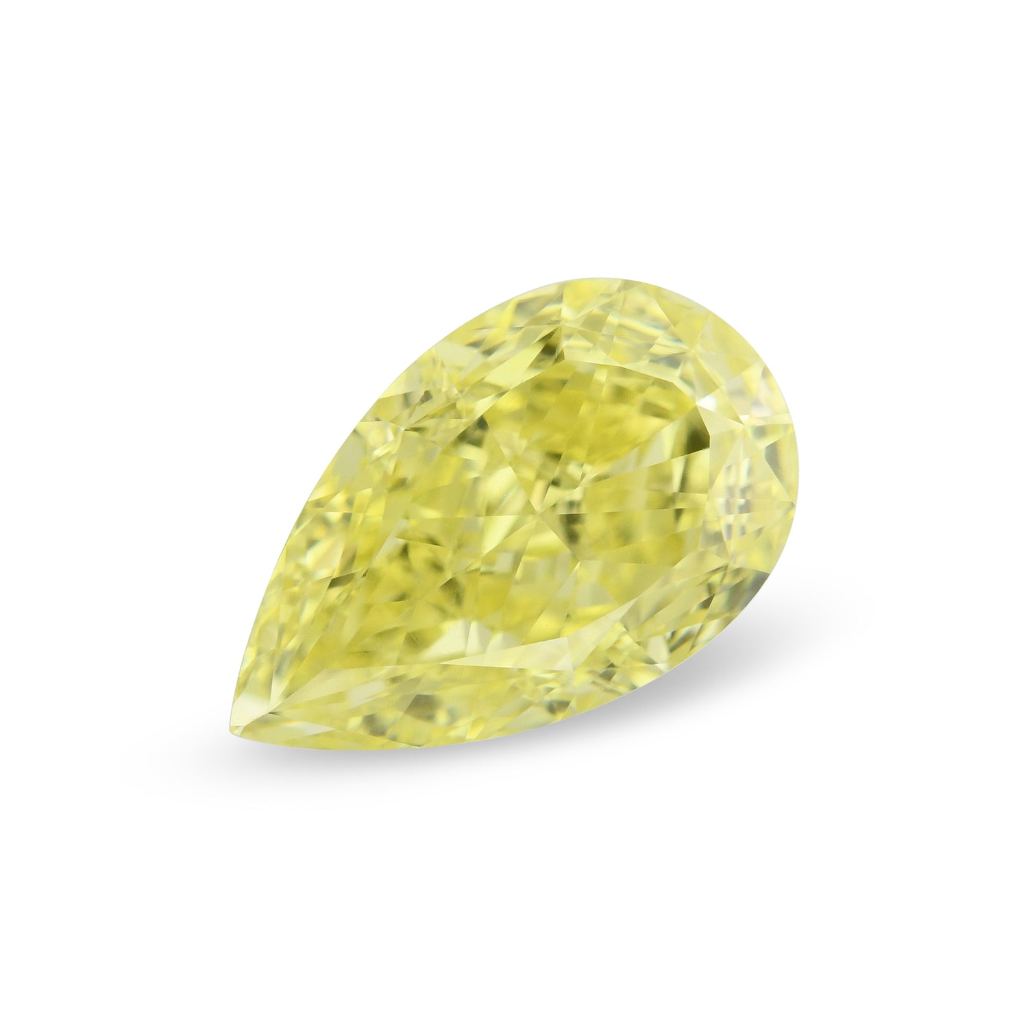 1.13 Carat Fancy Yellow Pear Diamond VVS2 GIA